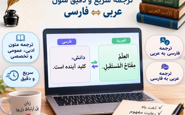 ترجمه دقیق و روان متون عربی به فارسی و فارسی به عربی را انجام دهم.