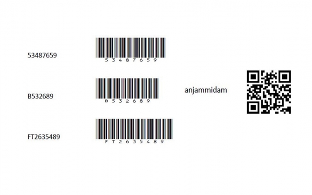 ارائه داده به صورت بارکد و QR CODE انجام بدم